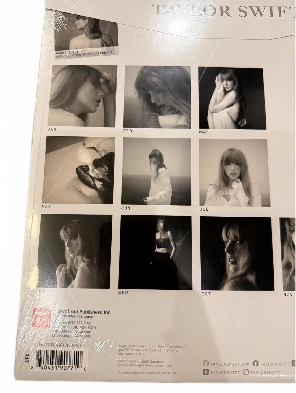 New! Taylor Swift 2026 Official 16-Month Wall Calendar